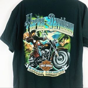 Harley Davidson Pirate Bahamas Black Graphic Shirt
